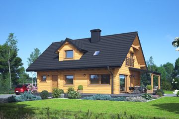  Projekt domu Osiek 313 dw (KRP2685) - projekt domu parterowego z poddaszem - Zdjęcie 1