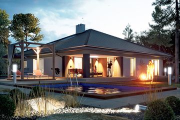  Projekt domu Aura II z wiatą [A1] (WRF2376) - projekt domu parterowego - Zdjęcie 4