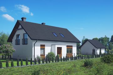  Projekt domu Komfort 4 (KZM1008) - projekt domu parterowego z poddaszem - Zdjęcie 4