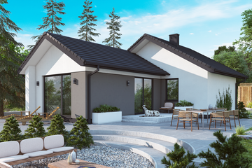  Projekt domu Ka225 (PKT1274) - projekt domu parterowego - Zdjęcie 2