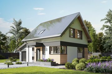  Projekt domu Smyk Nano OZE (1843) (KRD2982) - projekt domu parterowego z poddaszem - Zdjęcie 1