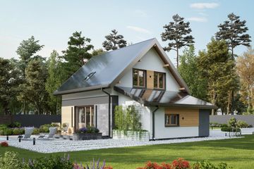  Projekt domu Smyk Nano OZE (1843) (KRD2982) - projekt domu parterowego z poddaszem - Zdjęcie 4