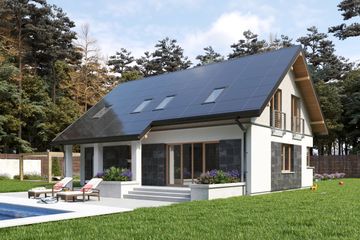  Projekt domu Skarbek As OZE (1842) (KRD2980) - projekt domu parterowego z poddaszem - Zdjęcie 3