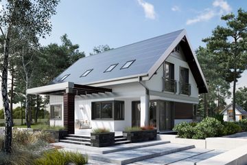  Projekt domu Zenon Alfa OZE (1845) (KRD2979) - projekt domu parterowego z poddaszem - Zdjęcie 1