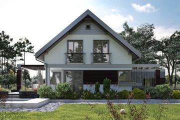  Projekt domu Zenon Alfa OZE (1845) (KRD2979) - projekt domu parterowego z poddaszem - Zdjęcie 3