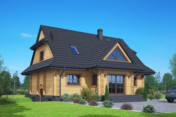  Projekt domu Bukowina 59 dw (KRP2690) - projekt domu parterowego z poddaszem - Zdjęcie 1