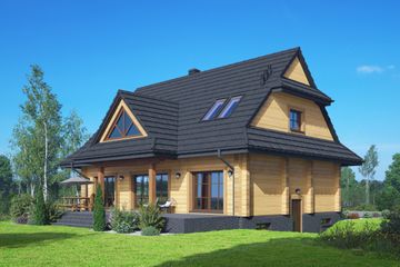  Projekt domu Bukowina 59 dw (KRP2690) - projekt domu parterowego z poddaszem - Zdjęcie 2