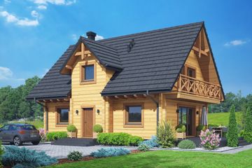  Projekt domu Modrowo a3 dw (KRP2692) - projekt domu parterowego z poddaszem - Zdjęcie 1