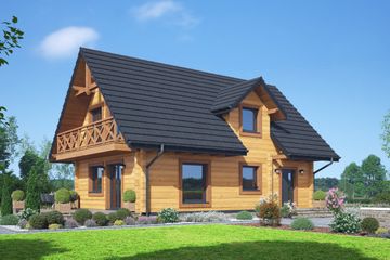  Projekt domu Osieczno a3 dw (KRP2694) - projekt domu parterowego z poddaszem - Zdjęcie 1