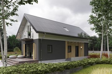  Projekt domu Longinus OZE (1835) (KRD2978) - projekt domu parterowego z poddaszem - Zdjęcie 1