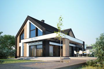  Projekt domu Senimona 1L (KKF1034) - projekt domu parterowego z poddaszem - Zdjęcie 1