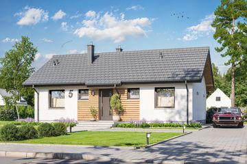Projekt domu Tebe 5 - parterowy dom o powierzchni 70 m², dach dwuspadowy - ujęcie 2