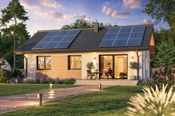 Projekt domu Tebe 5 - parterowy dom o powierzchni 70 m², dach dwuspadowy - ujęcie 4