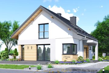  Projekt domu APS 270 NEW wariant 2 (LUA1587) - projekt domu parterowego z poddaszem - Zdjęcie 1