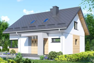  Projekt domu APS 270 NEW wariant 2 (LUA1587) - projekt domu parterowego z poddaszem - Zdjęcie 2