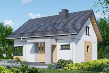  Projekt domu APS 270 NEW wariant 2 (LUA1587) - projekt domu parterowego z poddaszem - Zdjęcie 2