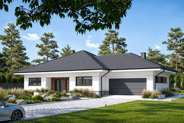  Projekt domu Beno II G2 (LBA1008) - projekt domu parterowego - Zdjęcie 3