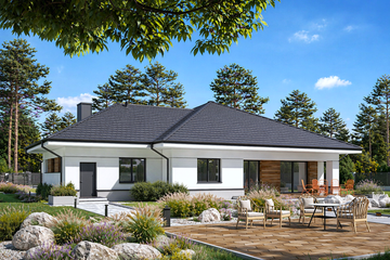  Projekt domu Beno II G2 (LBA1008) - projekt domu parterowego - Zdjęcie 4