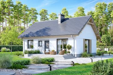  Projekt domu Nektarynka (WOF1201) - projekt domu parterowego - Zdjęcie 2