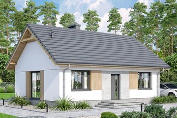  Projekt domu Nektarynka (WOF1201) - projekt domu parterowego - Zdjęcie 1