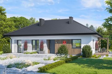  Projekt domu przy Klonowej 7 (KRK1720) - projekt domu parterowego - Zdjęcie 2