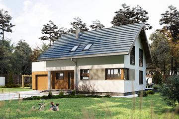  Projekt domu Jagoda Prima (1854) (KRD2986) - projekt domu parterowego z poddaszem - Zdjęcie 3