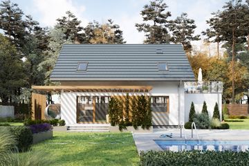  Projekt domu Jagoda Prima (1854) (KRD2986) - projekt domu parterowego z poddaszem - Zdjęcie 5