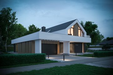  Projekt domu NewHouse 790 w2 (KRZ1065) - projekt domu parterowego z poddaszem - Zdjęcie 2