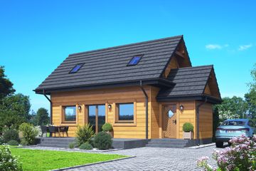  Projekt domu Małystok 3 dws (KRP2698) - projekt domu parterowego z poddaszem - Zdjęcie 1