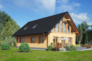  Projekt domu Chmielów dw 25 pcr (KRP2700) - projekt domu parterowego z poddaszem - Zdjęcie 2