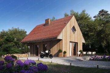  Projekt domu Montana - drewniany (GDE1040) - projekt domu parterowego - Zdjęcie 2