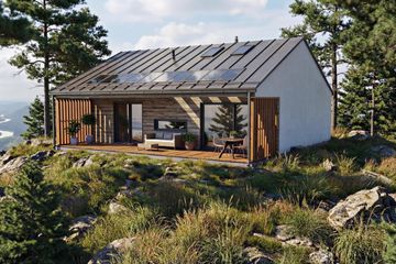  Projekt domu Słoneczny - drewniany (GDE1041) - projekt domu parterowego - Zdjęcie 2