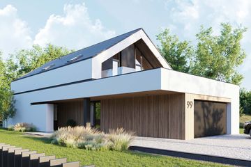  Projekt domu HomeKoncept 99 (KRX1228) - projekt domu parterowego z poddaszem - Zdjęcie 7