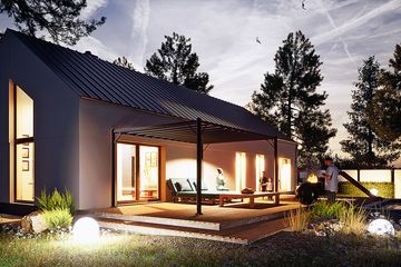  Projekt domu Złota z garażem 1-st. [A] (WRF2383) - projekt domu parterowego - Zdjęcie 4