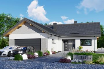  Projekt domu APS 347+G (LUA1589) - projekt domu parterowego - Zdjęcie 1