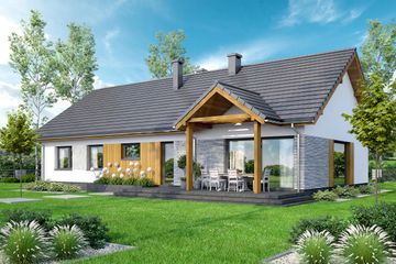  Projekt domu Abelia (WOF1203) - projekt domu parterowego - Zdjęcie 2