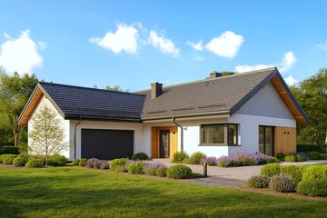  Projekt domu APS 347 wariant 2+G (LUA1590) - projekt domu parterowego - Zdjęcie 1