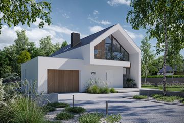 Projekt domu NewHouse 758 G1 (KRZ1066) - projekt domu parterowego z poddaszem - Zdjęcie 2
