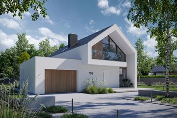  Projekt domu NewHouse 758 G1 (KRZ1066) - projekt domu parterowego z poddaszem - Zdjęcie 13