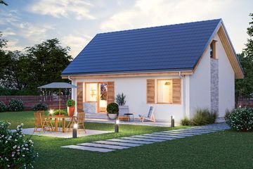  Projekt domu D325 - wersja drewniana (WAI1460) - projekt domu parterowego z poddaszem - Zdjęcie 4