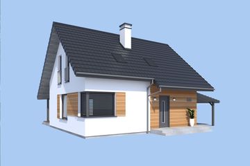  Projekt domu Santorini 3 (SLN2811) - projekt domu parterowego z poddaszem - Zdjęcie 3