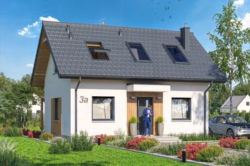  Projekt domu Amor 3 (WOE1183) - projekt domu parterowego z poddaszem - Zdjęcie 1