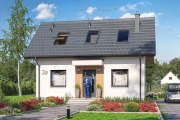  Projekt domu Amor 3 (WOE1183) - projekt domu parterowego z poddaszem - Zdjęcie 2