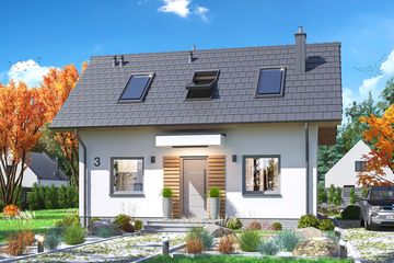  Projekt domu Amor 3 (WOE1183) - projekt domu parterowego z poddaszem - Zdjęcie 2