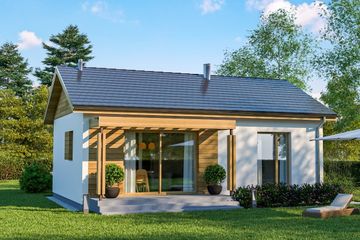  Projekt domu D326 - wersja drewniana (WAI1464) - projekt domu parterowego - Zdjęcie 1