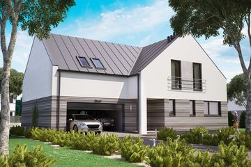  Projekt domu Ka52 war.2 Sz (PKT1314) - projekt domu parterowego z poddaszem - Zdjęcie 1