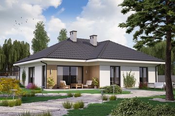  Projekt domu Ka26 war.1 Sz (PKT1313) - projekt domu parterowego - Zdjęcie 2
