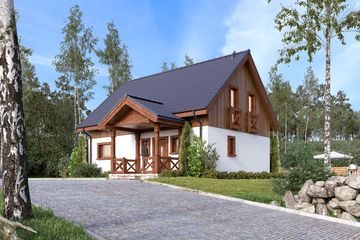  Projekt domu Aksamitka 2 (BSA2349) - projekt domu parterowego z poddaszem - Zdjęcie 2