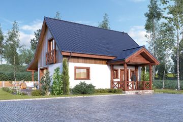  Projekt domu Aksamitka 2 (BSA2349) - projekt domu parterowego z poddaszem - Zdjęcie 4