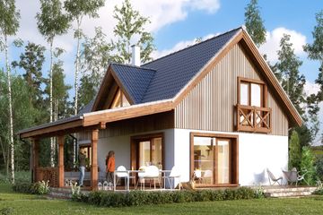  Projekt domu Aksamitka 2 (BSA2349) - projekt domu parterowego z poddaszem - Zdjęcie 1
